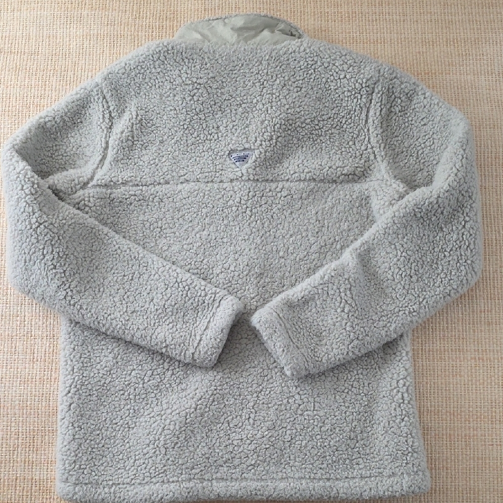 Columbia Sherpa Fleece Jacket Small Gray Full Zip Cozy Plush Women's Outdoor - Picture 4 of 6